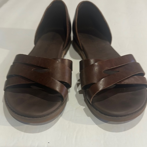 Timberland ortholite Caswell close back genuine upper leather Brown Sandals sz 7 - Picture 3 of 8